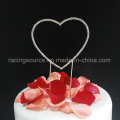 Renaissance Single Heart Wedding Cake Topper Rhinestone Heart